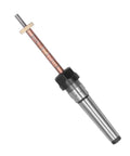 Pro Horett Stainless Steel Woodturning Pen Mandrel With Morse 2 Taper Shank And Smooth Rust Resistant Grip For Lathes That Hold Workpieces Tight, showcasing the mandrel's steel body and Morse taper.