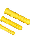 Heavy Duty M8 Drywall Anchors And Screws Kit For Wall Mounts, 50-Set Assortment, Self Drilling No Prep Install, Yellow zinc-plated anchors