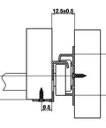 Technical diagram of Roller Drawer Runners 300 Mm Heavy Duty Partial Extension Rails For Drawers Steel Cream White 4 Pairs