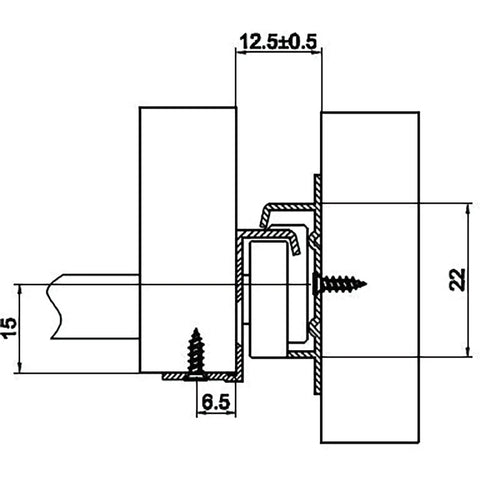 Technical diagram of Roller Drawer Runners 300 Mm Heavy Duty Partial Extension Rails For Drawers Steel Cream White 4 Pairs