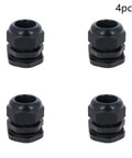4 Pack PG29 Cable Glands Waterproof Plastic Cable Gland Joints Adjustable Connector For 18 To 25mm Cable Diameter Black Durable Nylon PA6 Material Dustproof Sealing For Outdoor And Industrial Use