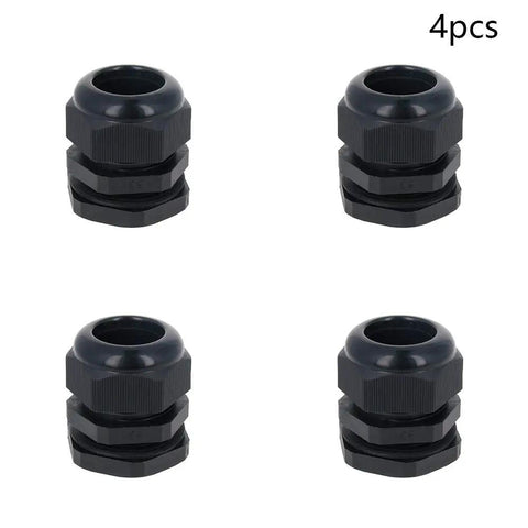 4 Pack PG29 Cable Glands Waterproof Plastic Cable Gland Joints Adjustable Connector For 18 To 25mm Cable Diameter Black Durable Nylon PA6 Material Dustproof Sealing For Outdoor And Industrial Use