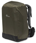 Pro Trekker BP 550 AW II Backpack for Pro Photogs and On The Go Travelers, black cover, side view, showing padded straps.