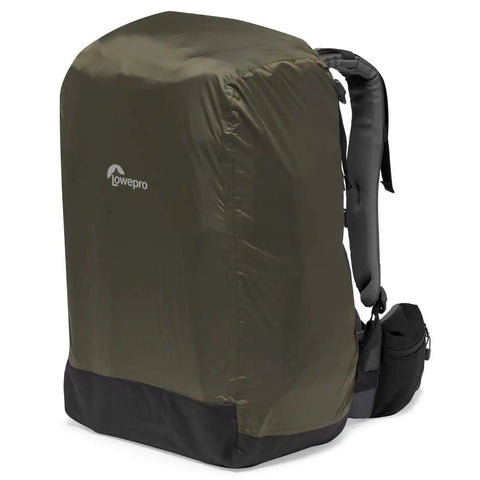 Pro Trekker BP 550 AW II Backpack for Pro Photogs and On The Go Travelers, black cover, side view, showing padded straps.