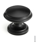 25 Pack Matte Black Round Cabinet Knobs With I Shape Design For Kitchen Cabinets And Dressers Zinc Alloy Hardware