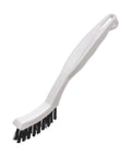 Flo Pac Grout Brush With Nylon Bristles For Tight Grout Lines And Seams 8 Inch Angled Handle For Easy Scrubbing In Bathroom And Kitchen Tile White For Tile Surfaces