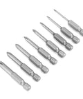 Top Notch 8 Pcs Chrome Vanadium Screwdriver Bit Set With S1/4 Inch Shank For Electric Drill And Home Rides Plus Auto Work Durable Phillips Cross Bits That Get The Job Done Fast Without Breaking A Sweat. 8-piece chrome vanadium Phillips screwdriver bits, 1/4 inch shank