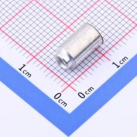 10 Pack Top Shelf Smd Round Spacers M3x8 Genuine Copper Flanged Surface Mount Circuit Board Collars on grid background