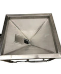 Heavy Duty Vibrating Hopper Feeder Sleek Stainless Steel Auto Screw Conveyor top view showcasing smooth interior for powder flow.