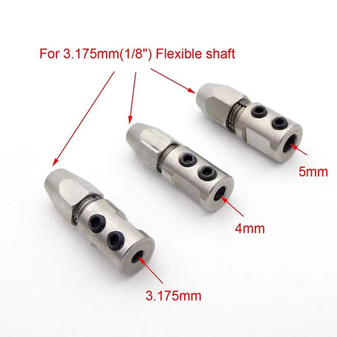 Boat Shaft Coupling Joint From 5mm To 3.175mm And 4mm Motor Shafts With Grub Screw Flexible Shaft Collet For 3.175mm Drive Line durable aluminum adapter
