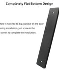 Two Piece 7 Inch Flush Pull Recessed Barn Door Handle In Sleek Matte Black Aluminum Alloy flat bottom design for easy installation.