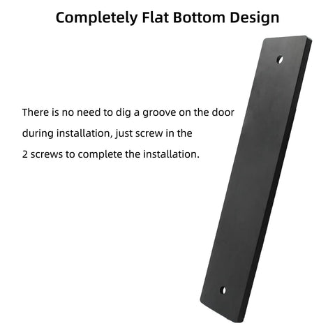 Two Piece 7 Inch Flush Pull Recessed Barn Door Handle In Sleek Matte Black Aluminum Alloy flat bottom design for easy installation.