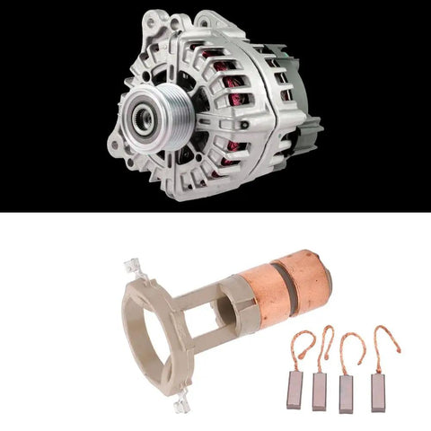 Image of Straight Up Reliable Alternator Slip Ring Brush Set For Valeo Heavy Duty Copper Repair Kit OE 230090 components.