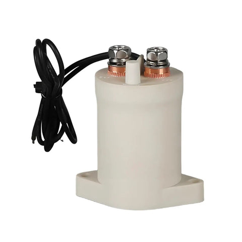 Heavy Duty 1000V DC Contactor With 50A Breaker Swap For EV Batteries And Solar Storage Systems, compact design with wire connectors.