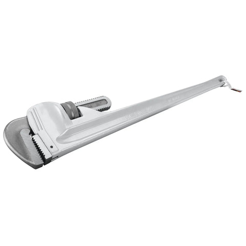 Aluminum Heavy-Duty Adjustable 36-Inch Straight Pipe Wrench With Precision Milled Jaws For Superior Grip And Durability, Lightweight Yet Rugged Handles Built For Plumbing, Construction, And Heavy-Duty Pipe Work
