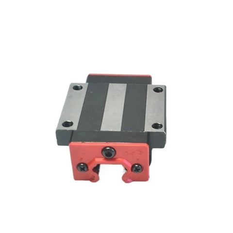 Smooth Ride 20mm Flange Linear Guide Rail Kit featuring four knockout HGW20CC sliders, red and black steel slider.