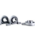 Zinc Alloy Ball Bearing Pillow Block Mount Fits 8mm To 35mm Bore Diameter Compatible With Kfl08 Kfl000 Kfl001 Kp08 Kp000 Kp001 Kp002 And Kfl005 Models For Badass Performance In Your Sick Setup Ensuring Smooth Operation And Zero Play When You Need It, three silver bearing mounts