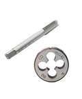 Left Hand M10 X 1.0 Tap And Die Set High Speed Steel Threading Kit with tap and die set on white background