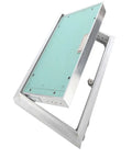 No Sweat Hidden Inspection Door, Slick Flush Access Panel For Drywall Ceilings And Attics with aluminum frame and touch latch.