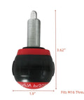 M16 Adjustable Spring Knob Pull Pin Universal Exercise Bike Replacement Parts Heavy Duty Plastic And Metal Fitness Knobs, 3.62" height.