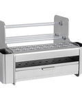 Backyard Boss Portable Desktop Tool Organizer Rack With Smooth Slide Drawer, silver metal, compact for tool storage.