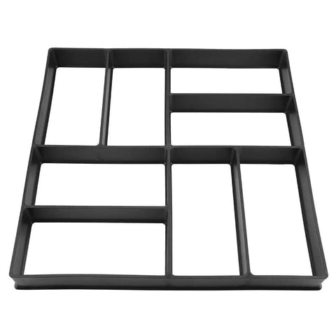 Durable Reusable Concrete Molds For Walkways And Gardens 15.75 Inch Square With Geometric Designs, black plastic mold