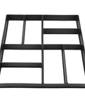 Concrete Molds For DIY Stepping Stones And Paver Pathways With Eight Section Cross Square Design Each Stone Measures 15.3 By 15.3 By 1.57 Inches Great For Garden Path Lawn Patio Yard And Pavement - front view of mold with sections visible.