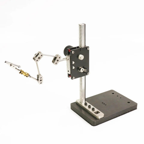 Armature Rigging System Pro Grade for Stop Motion Animation High Precision Static Bracket with 30cm Guide Rail DIY Rig Kit for Clay Figures Models and Characters Stable Standalone Setup, side view
