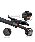 DZ41 LCD Display Meter For E Bikes 24V 36V 48V UART Speedometer With Waterproof Connector detail on handlebar, close-up view