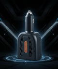 Ultra Compact 100W Power Inverter With Wicked Quiet Fanless Design, car charger adapter with 110V outlet and USB ports.