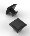10 Pack 1.3 Inch 32mm Matte Black Cabinet Knobs For Dresser And Bathroom Cabinets With Durable Hardware, square shape view