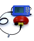 Heavy Duty Stud Finder And Wall Scanner With Concrete Rebar Detector and Cover Thickness Tester featuring digital display and red probe.
