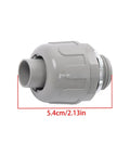 Heavy Duty Thirty Six Piece Half Inch PVC Liquidtight Straight Conduit Connectors For Electrical Wiring Jobs That Rock Solid And Dang Tough And Tough, grey fitting detail.