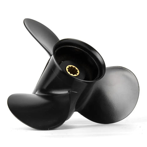 9.9 x 12 Aluminum Outboard Propeller For Tohatsu Mercury 25 30HP, 10 Spline Tooth, Right Hand Rotation, Model 3R0B64525-0 Replacement, Drop In Fit, Lightweight Marine Performance For Smooth Acceleration