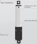 12V Small Linear Actuator With 30mm Stroke And 70N Load, Compact Electric Motor For Cabinets, Window Openers, And Robotics Projects, 33Lbs Max Force, Ideal For DIY Smart Home And Tight Spaces, aluminum body