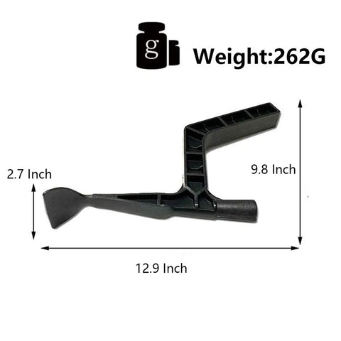 Gutter Cleaning Spoon Tool With Threaded Design For Roof Gutters And Home, black plastic, 12.9 x 9.8 x 2.7 inches, 262g weight