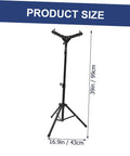 Adjustable Heavy Duty Drum Stand Mount Bracket Tour Ready Detachable tripod base, 39in tall, 16.9in wide, black finish.