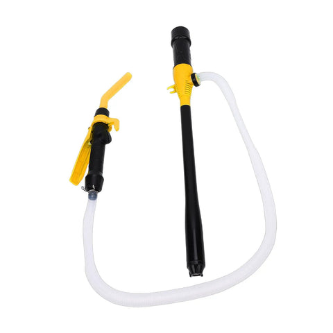 Compact Mingzhe Emergency Fuel Extractor Pump For Gasoline Transfer Handles Kerosene With Ease, portable siphon tool in black and yellow.