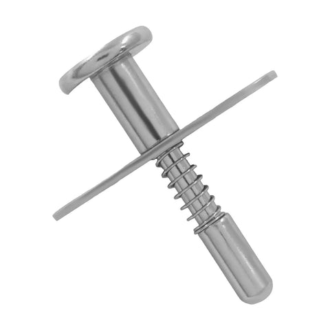 Heavy Duty Stainless Steel Loaded Spring Latch 6.5 By 50 Mm 2 Piece Pack For Cabinets And Doors close-up of latch mechanism