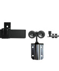 Rugged Heavy Duty 12 Foot Exterior Sliding Barn Door Hardware Kit for Outdoor Use Wall Mount Track System in Three 4 Foot Sections