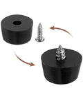 10 Pack Round Rubber Bumper Feet With Stainless Steel Washer And M3x10mm Phillips Screws shown in assembly view.