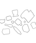 Silicone Clear Stamp And Die Set For Card Making And Diy Embossing Projects with durable carbon steel dies in various shapes.