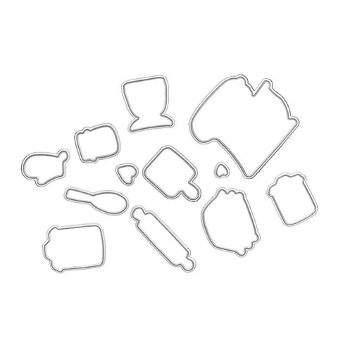 Silicone Clear Stamp And Die Set For Card Making And Diy Embossing Projects with durable carbon steel dies in various shapes.