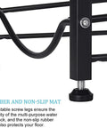 Close-up of adjustable rubber feet on Beefy Heavy Duty 5 Gallon Water Bottle Rack With Detachable 3 Tier Stand for stability.