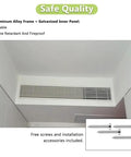 Top Shelf White Aluminum Louvered Ceiling Access Panel With Built In Filter Screen 38 By 40 Inches Heavy Duty Loft Hatch visible installation screws