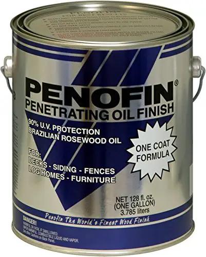 Premium Wood Stain And Exterior Protector With Fade Resistant Shield Weather Beat Proof Finish For Decks And Siding Quick Roll On Application Ultimate Backyard Makeover Chestnut Blend Four Pack in a gallon can with Brazilian Rosewood Oil.