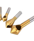 Badass 10mm Deburring And Countersink Drill Bits Made From High Speed Steel With Slick Spiral Flutes For Tough Cutting Across Metal Wood And Plastic Shop Rigs Without Clogging Or Kick Back in four sizes.