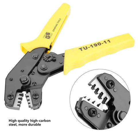 Ergonomic Chrome Vanadium Steel Crimp Plier With PVC Handle For Cable Crimping And AWG 28 18 Terminals Pro Grade Heavy Duty Wire Crimp Tool