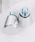 Rock Solid Stainless Steel Spring Loaded Plunger Pin With Pull Ring For Cabinet Doors And Screens Smooth Retractable Toggle Latch shown from top angle.