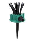 12 Head Flexible Noodle Sprinkler System For Gardens And Lawns ABS Plastic With Leak Proof Joints, vertical view of main unit